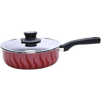 Tefal Aluminum New Tempo Saucepan With Lid 16 CM, Red
