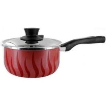 Tefal Aluminum New Tempo Saucepan With Lid 16 CM, Red
