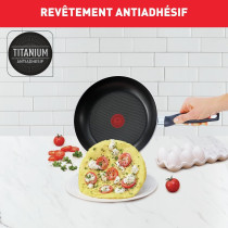 Tefal Aluminum Super Cook Non-Stick Cookware Set, Black, 9Pcs, B459S984