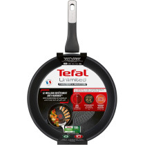 Tefal Frying Pan Unlimited Frypan 26 CM Scratch Resistance Thermo Signal Perfect Searing, G2550502