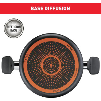 Tefal Aluminum Super Cook Non-Stick Cookware Set, Black, B459S984