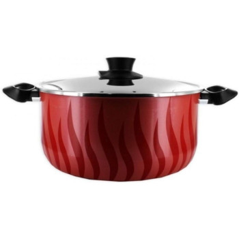 Tefal Aluminum New Tempo Dutch Oven With Lid 30 CM, Red, C0455462