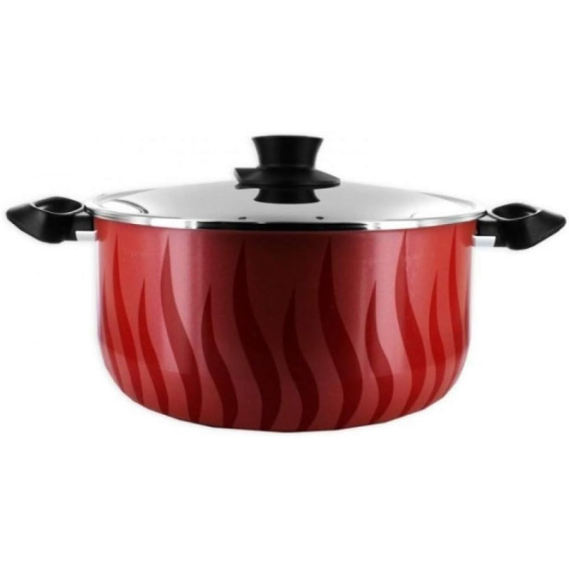 Tefal Aluminum New Tempo Dutch Oven With Lid 30 CM, Red, C0455462