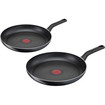 Tefal Super Cook Frypan, Black, 30 CM And 26 CM, B1430784P2
