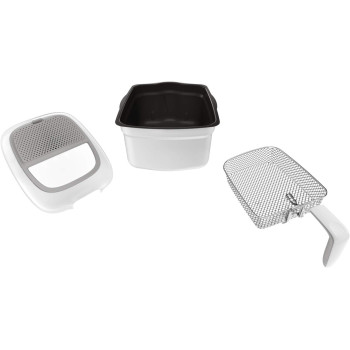 Moulinex Deep Fryer Super Uno Deep Fryer 2.2 L Oil 1.5 Kg Easy-Cleaning Dishwasher-Safe Parts Non-Stick Bowl Odor Filtration Mess-Free Splatter Protection