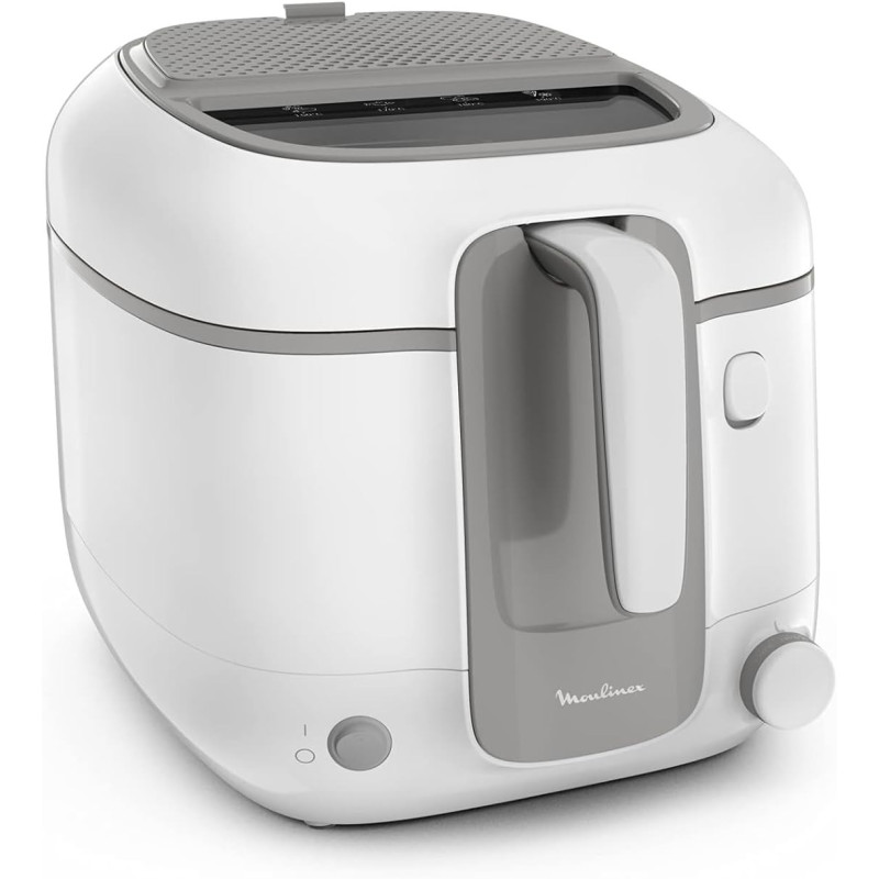 Moulinex Deep Fryer Super Uno Deep Fryer 2.2 L Oil 1.5 Kg Easy-Cleaning Dishwasher-Safe Parts Non-Stick Bowl Odor Filtration Mess-Free Splatter Protection