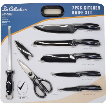 La Collection 7Pcs Kitchen Knife Set, Stainless Steel, Blade