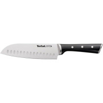 Tefal Ice Force 18 CM Santoku Knife, Black, Stainless Steel, K2320614