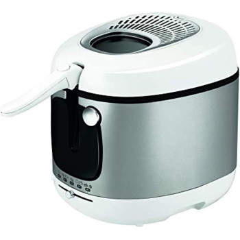 Moulinex Deep Fryer Mega, Large Capacity Opening System Adjustable Thermostat Viewing Window, Grey