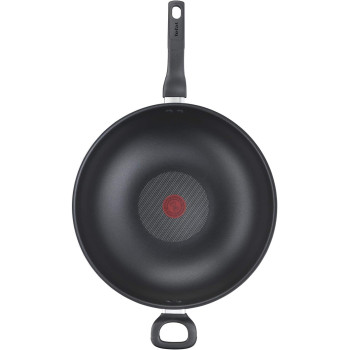 Tefal Non Stick Frypan Wok With Lid Cook Easy Xl 36 CM, Aluminium, Black