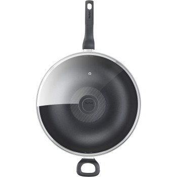 Tefal Non Stick Frypan Wok With Lid Cook Easy Xl 36 CM, Aluminium, Black