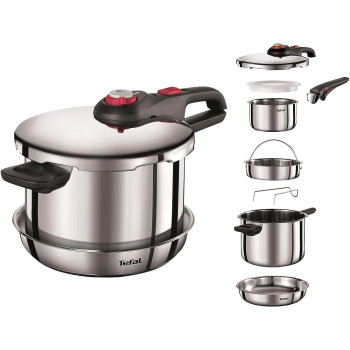 Tefal Pressure Cooker Secure Neo 6 Liters, Silver