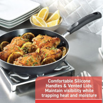 Tefal Cookware Set Nonstick, Black, Aluminum