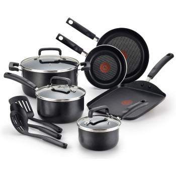 Tefal Cookware Set Nonstick, Black, Aluminum