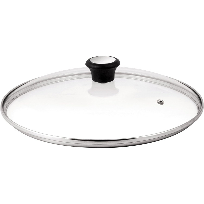 Tefal Compatible Glass Lid, Stainless Steel, Silver