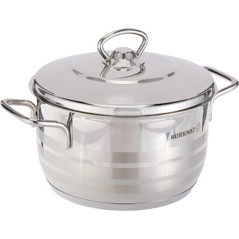 Korkmaz Astra Stainless Steel Casserole 18X10 CM/2.5 L, Silver