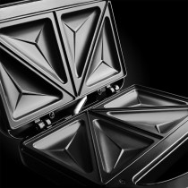 Russell Hobbs 3-In-1 Sandwich, Panini and Waffle Maker Deep Fill, Non-Stick, 750W, Indicator Lights, Dishwasher Safe, Black
