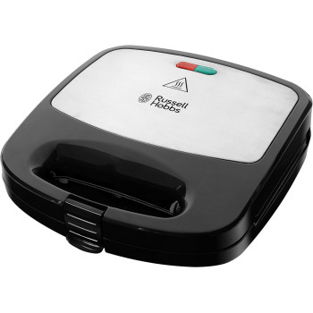 Russell Hobbs 3-In-1 Sandwich, Panini and Waffle Maker Deep Fill, Non-Stick, 750W, Indicator Lights, Dishwasher Safe, Black