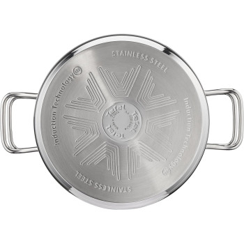 Tefal Intuition Stainless Steel 24 CM Casserole With Lid, 4.9 Litre, Silver Colour, A7024615