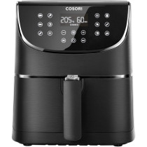 Cosori Air Fryer 1700W With 100 Recipes Cookbook, 5.5L Oil, Preheat and Shake Reminder, Timer and Temperature Control, Nonstick Basket, Black