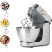 Kenwood Stand Mixer Kitchen Machine Prosperoand 1000W With 4.3L Stainless Steel Bowl, K-Beater, Whisk, Dough Hook, Silver