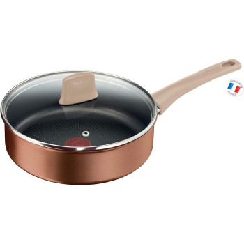 Tefal Eco-Respect 24CM Saute Pan With Lid, Red