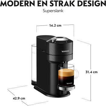 Nespresso Krups XN9108 Vertuo Next Coffee Capsule Machine Power Off Function Classic, Black