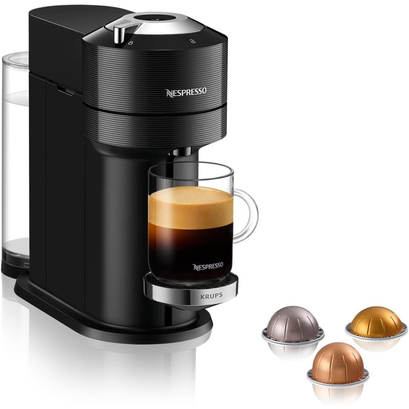 Nespresso Krups XN9108 Vertuo Next Coffee Capsule Machine Power Off Function Classic, Black