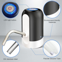 Sky-Touch 5 Gallon Water Bottle Pump, Usb Charging Portable Electric Water Pump For For For 2-5 Gallon Jugs USB Charging Portable Water Dispenser For Office, Home, Camping, Kitchen And ETC, Black