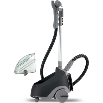Kenwood Garment Steamer 1500W With 2L Water Tank Capacity, Rotary Wheels, Folding Rack, Trouser Press, Black