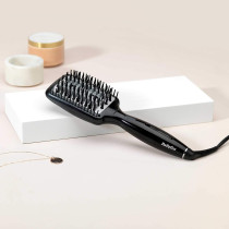 Babyliss Hair Straightening, 3D Tech Hot Brush For Versatile Styling And Smooth Results, Black Design For A Sleek, Durable Construction For Long-Lasting Performance, Black