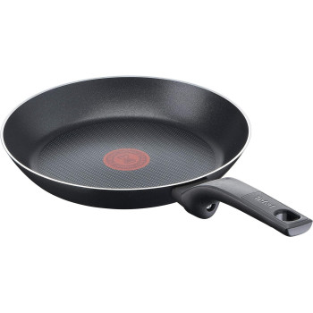 Tefal B55504 Easy Cook and Clean Frying Pan 24CM Non-Stick Coating Thermal Signal Sturdy Base Easy Cleaning Deep Shape, Black