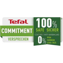 Tefal B55506 Easy Cook And Clean Frying Pan 28 CM Non-Stick Coating Thermal Signal Stable Base Easy Clean Deep Shape, Black