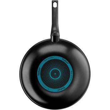 Tefal Easy Cook And Clean Wok Pan 28 CM Non-Stick Coating Safe Thermal Signal Stable Base Ideal Shape Healthy Cooking, Black