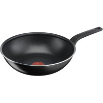 Tefal Easy Cook And Clean Wok Pan 28 CM Non-Stick Coating Safe Thermal Signal Stable Base Ideal Shape Healthy Cooking, Black