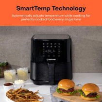 Nutricook Air Fryer 2, 1700 Watts, Digital Control Panel Display, 10 Preset Programs With Built-In Preheat Function, 5.5 Liter, Black