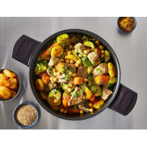 Tefal Cooking Pot Resist Intense 22 CM Casserole With Glass Lid Non-Stick Coating Glass Lid Healthy Cooking Safe Cookware