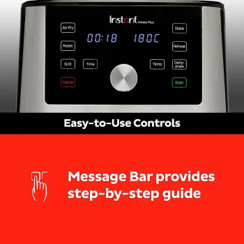 Instant Vortex Plus, 1700W, 5.7L Digital Single Drawer Air Fryer, Roasting, Baking, Dehydrating, Broiling, And Reheating