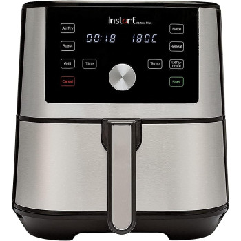 Instant Vortex Plus, 1700W, 5.7L Digital Single Drawer Air Fryer, Roasting, Baking, Dehydrating, Broiling, And Reheating