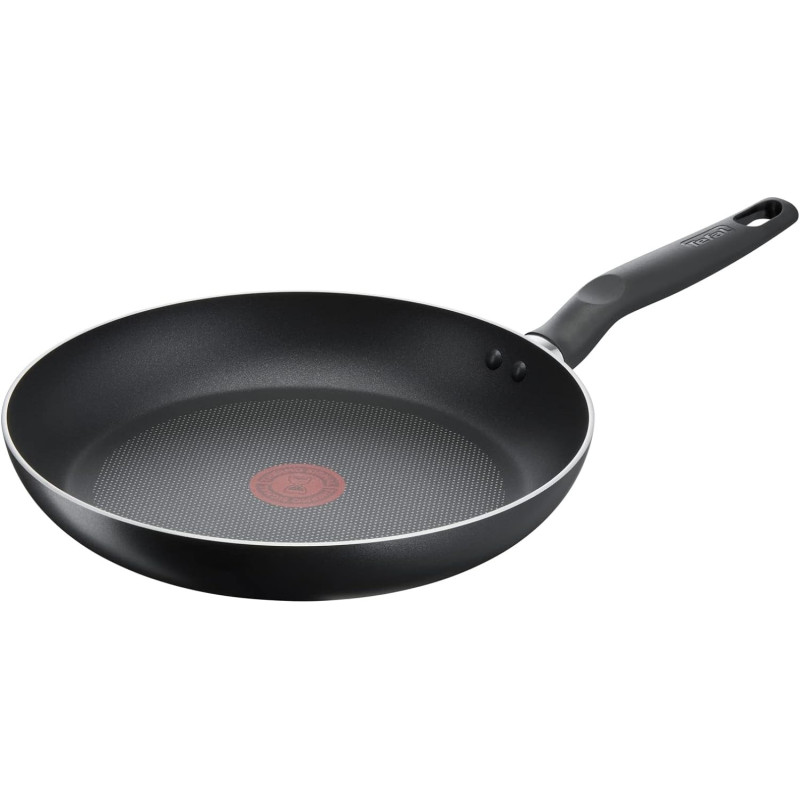 Tefal Frying Pan G6 Super Cook 28 CM Frypan Non Stick With Thermo Signal, Black, Aluminium