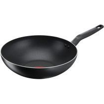 Tefal Frying Pan G6 Super Cook Wokpan 28 Lid Non Stick With Thermo Signal, Black, Aluminium