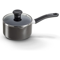 Tefal G6 Delicia 16 CM Saucepan With Glass Lid, Non-Stick, Black, Aluminium