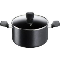 Tefal G6 Super Cook 22 CM Stewpot With Lid, Nonstick, Black, Aluminium