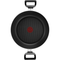 Tefal Kadai Pan G6 Delicia 28 CM Kadai Pot With Glass Lid Non-Stick, Black, Aluminium