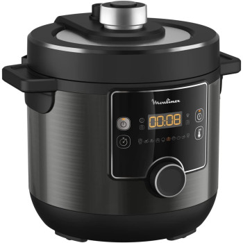 Moulinex Electrical Pressure Cooker Turbo Cuisine Electric Cooker 7.6 Litre 1200 Watts, Black