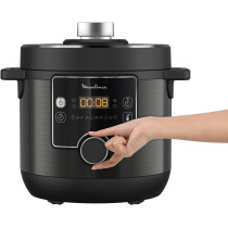 Moulinex Electrical Pressure Cooker Turbo Cuisine Electric Cooker 7.6 Litre 1200 Watts, Black