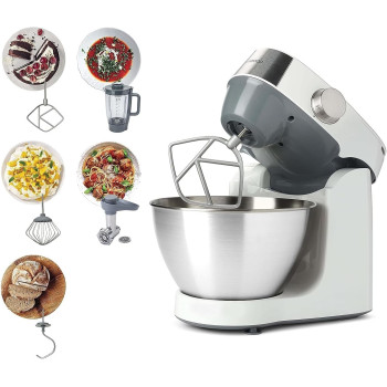 Kenwood Stand Mixer Kitchen Machine Prospero 1000W With 4.3L Stainless Steel Bowl, K-Beater, Whisk, Dough Hook, Blender, Silver