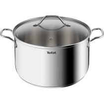 Tefal Cooking Pot With Glass Lid Intuition Xl 28 CM/ 8L Satinless Steel Casserole Premium Stainless Steel 18/10 Induction