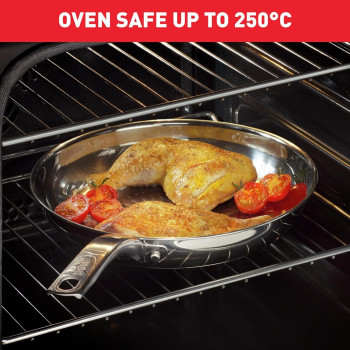 Tefal Intuition 24 CM Frypan, Premium Stainless Steel 18/10, Induction