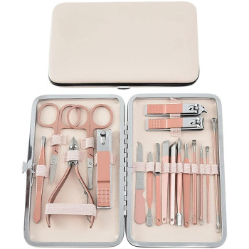 Sky-Touch Nail Clipper Set 18Pcs, Manicure Set Stainless Steel Professional Nail Clippers Pedicure Tools For Hand Foot And Face Care Gift For Men Women Friends And Parents
